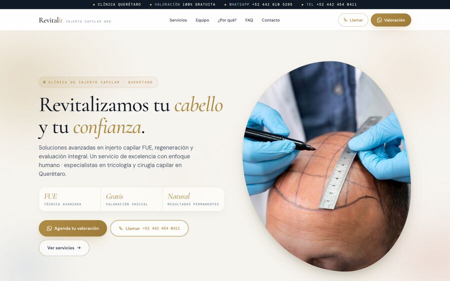 Sitio web de Revitalit · Clínica creado por Neruc Prime